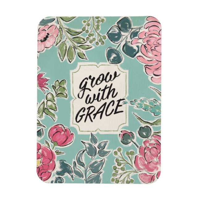 Live in Bloom | Grow With Grace Magnet (Vertical)