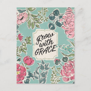 Live in Bloom Grow With Grace Postcard