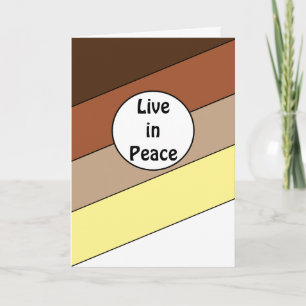 Live in Peace- Racial Harmony Blank Card