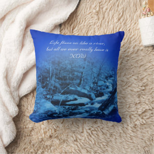 Live In The Present Inspirational Cushion