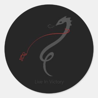 Live In Victory Classic Round Sticker