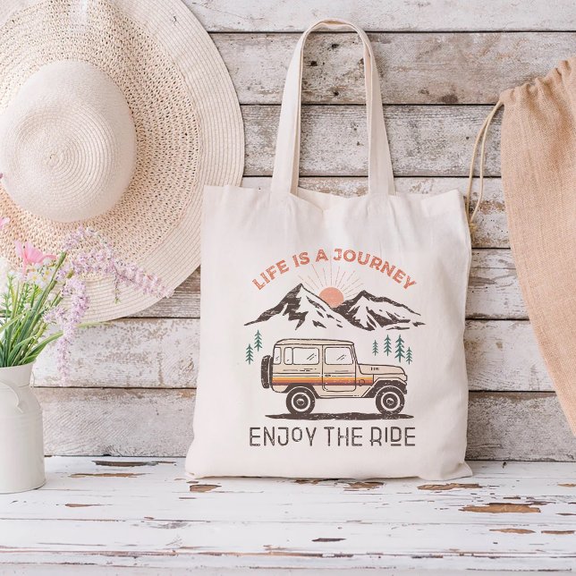 Live Is A Journey Enjoy The Ride Inspiration Tote Bag (Creator Uploaded)