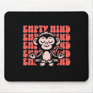 Live It Designs Cute Meditating Monkey, Beginner Y Mouse Pad