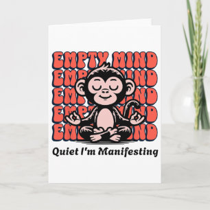 Live It Designs Funny Manifesting Monkey, Beginner Card