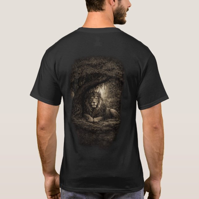 Live It, Feel It Lion Graphic T-Shirt (Back)