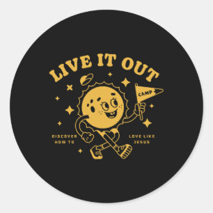 Live It Out Vbs 2025 Bible School Christian Youth Classic Round Sticker