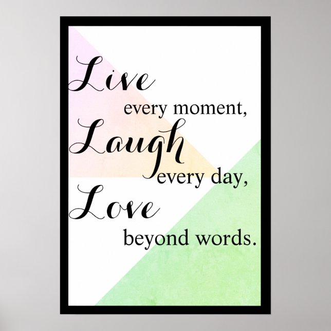 Live, laugh and love poster (Front)