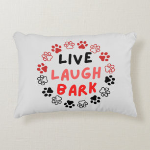 Live laugh bark offwhite BG Decorative Cushion