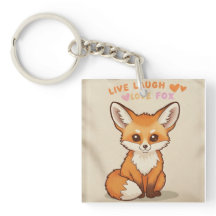 Live Laugh cute fox