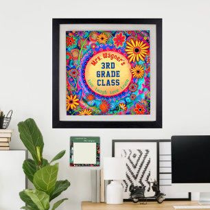 Live Laugh Learn Fun Colourful Popular Classroom Poster