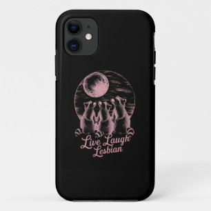 Live Laugh Lesbian Racoon Lesbian LGBTQ Pride  Case-Mate iPhone Case