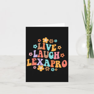 Live Laugh Lexapro Groovy Mental Health Therapist  Card