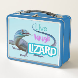 Live Laugh Lizard Metal Lunch Box