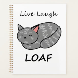 Live Laugh Loaf Grey Tabby Cat Organiser