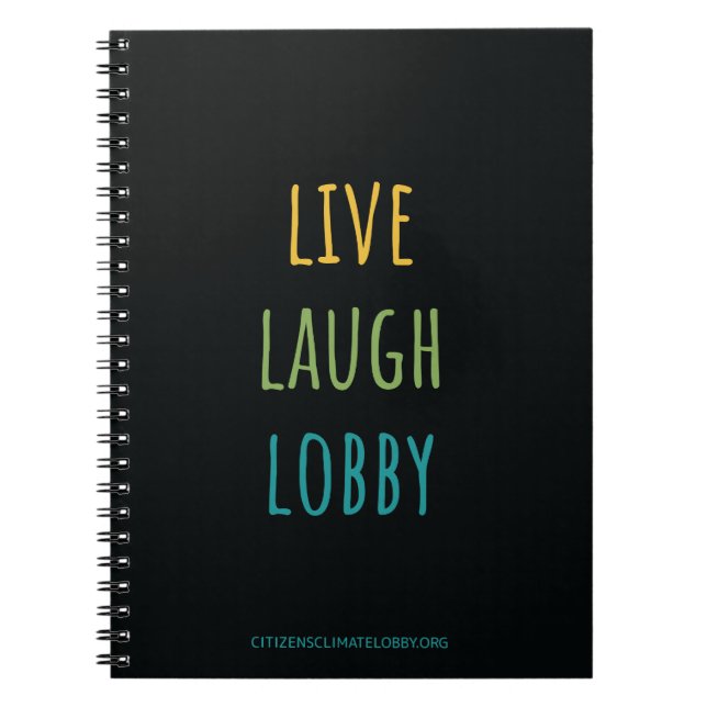 Live Laugh Lobby Notebook - cartoon writing (Front)