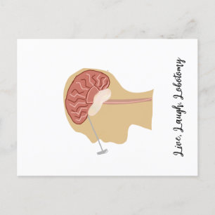 Live, Laugh, Lobotomy Postcard