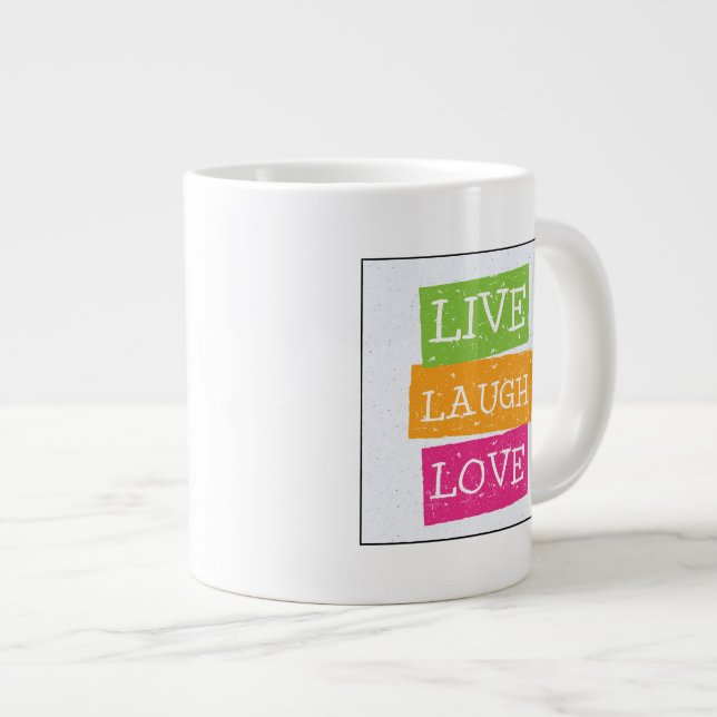 Live Laugh Love 2 Large Coffee Mug (Front Right)