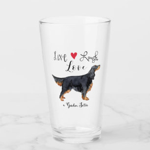 Live Laugh Love a Gordon Setter Glass