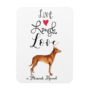 Live Laugh Love a Pharaoh Hound Magnet