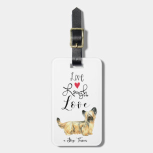 Live Laugh Love a Skye Terrier Luggage Tag