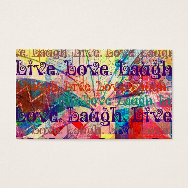 Live Laugh Love Abstract Textured Plaid Pattern (Front)