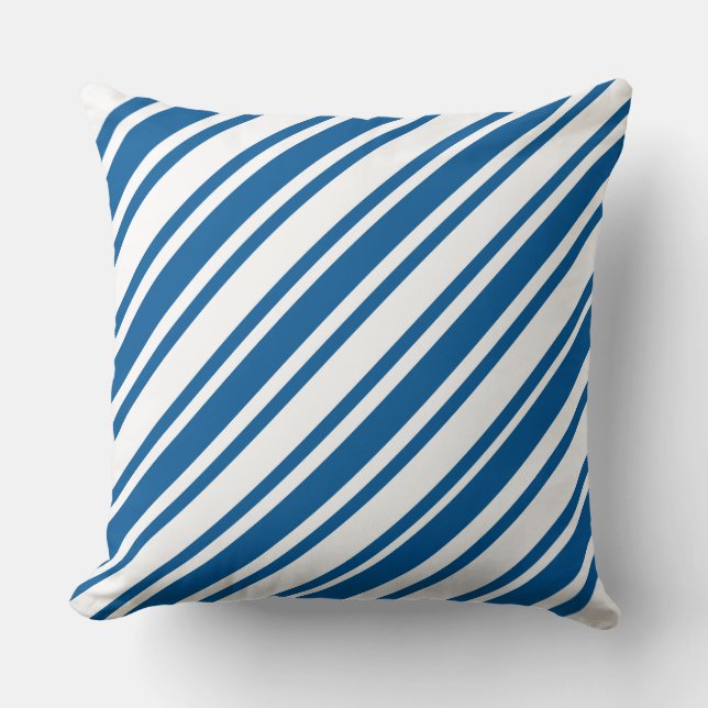 Live Laugh Love Blue/Black White Stripe Pillow (Front)