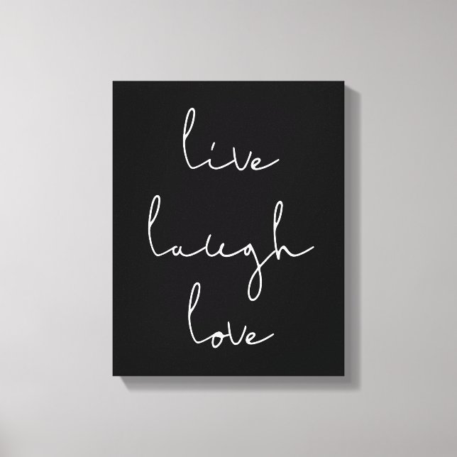 Live laugh love canva print (Front)