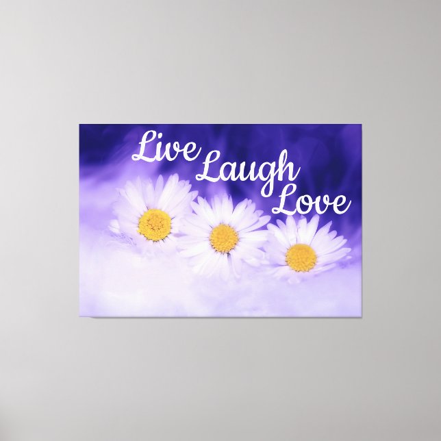 Live Laugh Love Daisies  Canvas Print (Front)