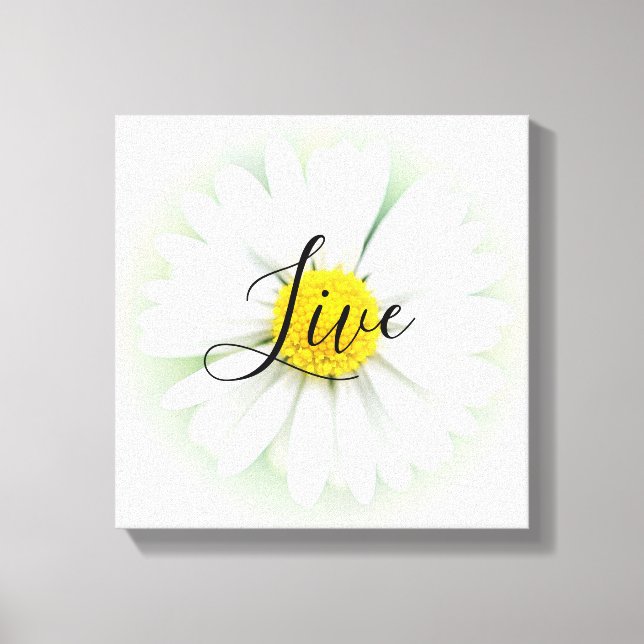 Live Laugh Love Daisy Canvas Print (Front)