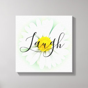 Live Laugh Love Daisy Canvas Print