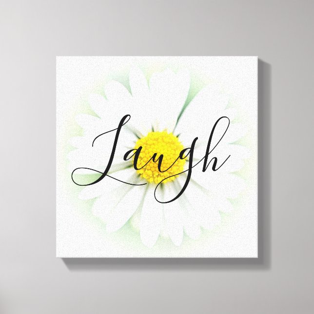 Live Laugh Love Daisy Canvas Print (Front)