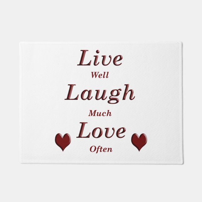 Live Laugh Love Doormat (Front)
