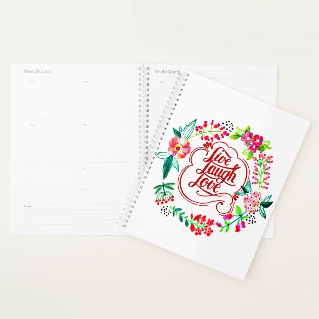 Live laugh love floral  planner (Display)