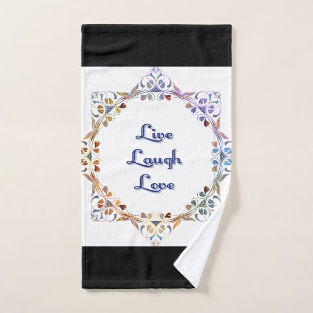 LIVE, LAUGH ,LOVE hand towel. Towel (Hand Towel)