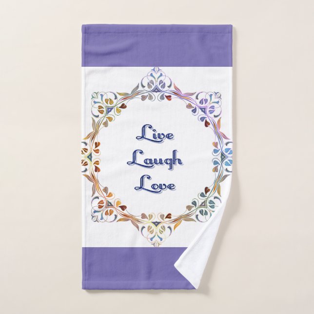 LIVE, LAUGH ,LOVE hand towel. Towel (Hand Towel)
