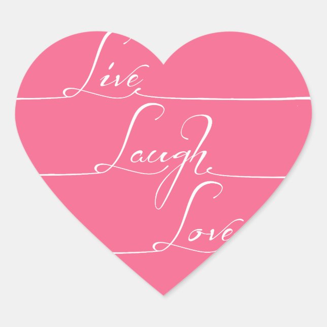 Live,laugh,love Heart Sticker (Front)