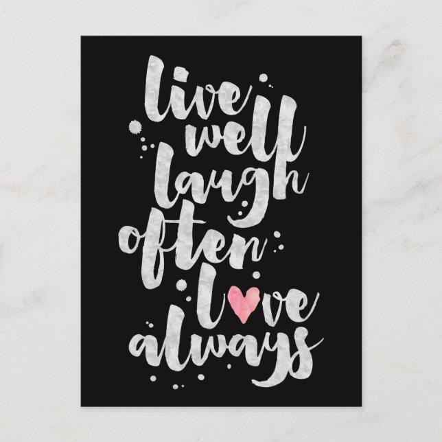 Live Laugh Love - Inspirational Card (Front)