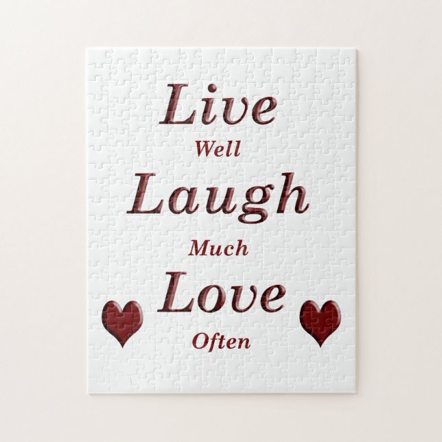 Live Laugh Love Jigsaw Puzzle (Vertical)