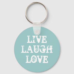 Live laugh love keychain with inspirational quote