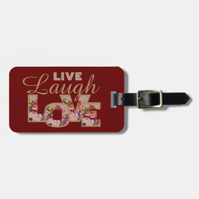 Live, Laugh, love Luggage Tag (Front Horizontal)