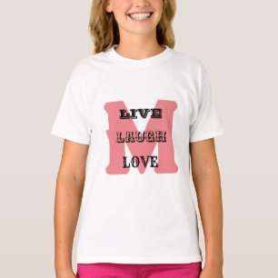 LIVE LAUGH LOVE MONOGRAM PURPLE MODERN FUN T-Shirt