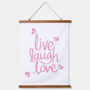 Live Laugh Love Motivational Quote Hanging Tapestry