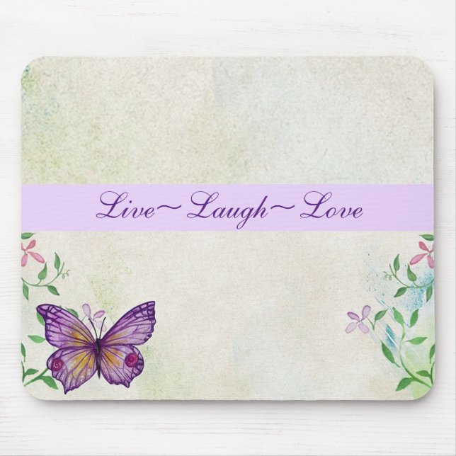 Live, Laugh, Love Mouse Pad (Front)