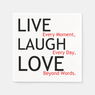 live laugh love napkin