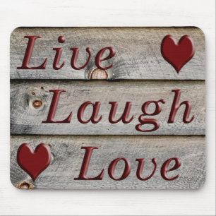 Live Laugh Love on the side of a barn Mouse Pad
