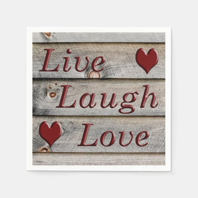 Live Laugh Love on the side of a barn Napkin (Front)
