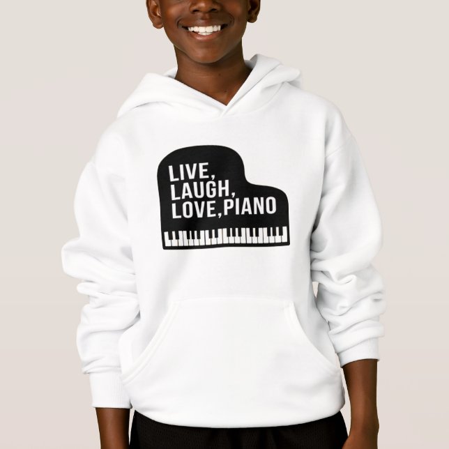 Live Laugh Love Piano Grand Piano Pianist Quote (Front)