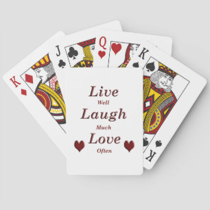 Live Laugh Love Playing Cards