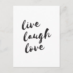 Live, Laugh, Love postcard