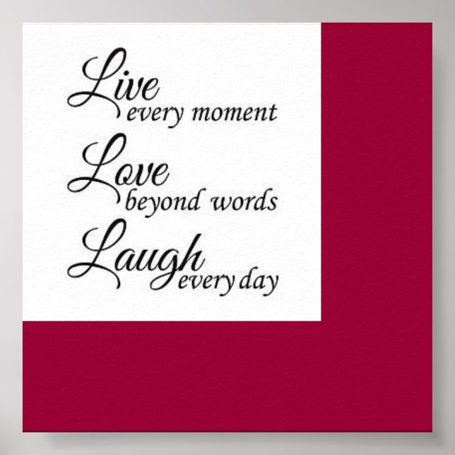 live, laugh,love poster (Front)